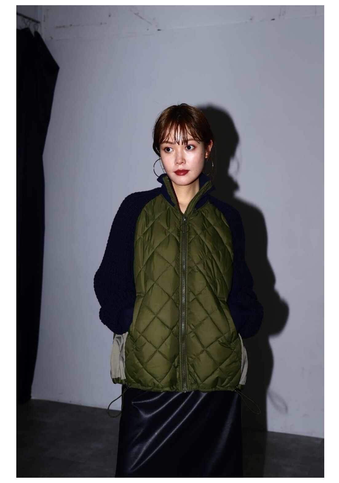 HERENCIA｜ヘレンチア 切り返しブルゾン　美品‼️ HERENCIA ヘレンチア 23秋ご予約】 袖ニットキルティング
