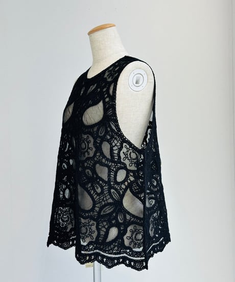 ラッセルレース刺繍2way tank top　523729  2504a
