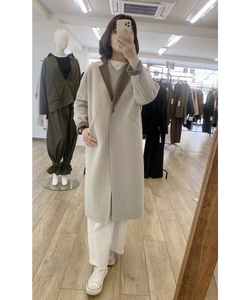 リバー仕立てロングコート 352-84519 | BlueOnionStore