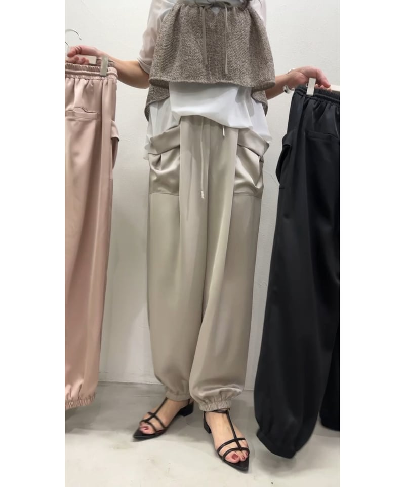 はしやん CYAN tokyo シアントーキョー 25春夏ご予約】 ドレープPKサテン
