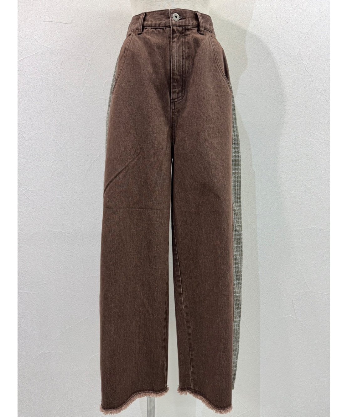 CYAN TOKYO ツイードコンビワイドデニム ライトブルー 36 CYAN TOKYO ツイードコンビワイドデニム ライトブルー 36 - メルカリ