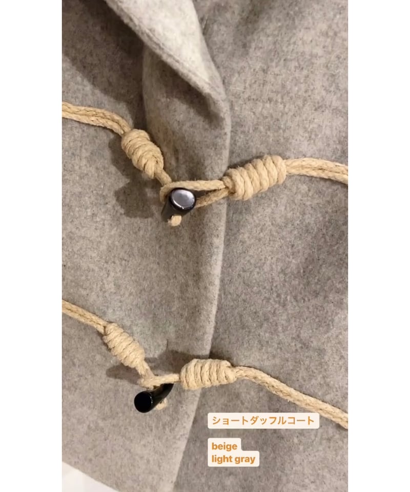 Lallia Mù ラリア・ムー 24秋冬ご予約】 ショートダッフルコート Lallia Mù ラリア・ムー 24秋冬ご予約】 ショートダッフルコート