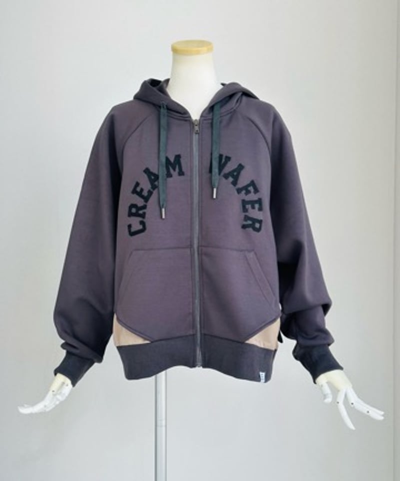 CREAM WAFER刺繍サイド切替 フード zip bz(STUP)gz409304 | B CREAM WAFER刺繍サイド切替 フード zip bz(STUP)gz409304 | B