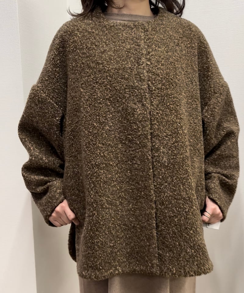 CLOCHE クロッシェ hwyl ヒューイル 24秋冬ご予約】 ボアノーカラ CLOCHE クロッシェ hwyl ヒューイル 24秋冬ご予約】 ボアノーカラ