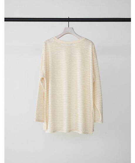 ★シニオン26秋ご予約★   シアーベロアボーダーロンTEE  8964 - 047 KK chignon  039-2608