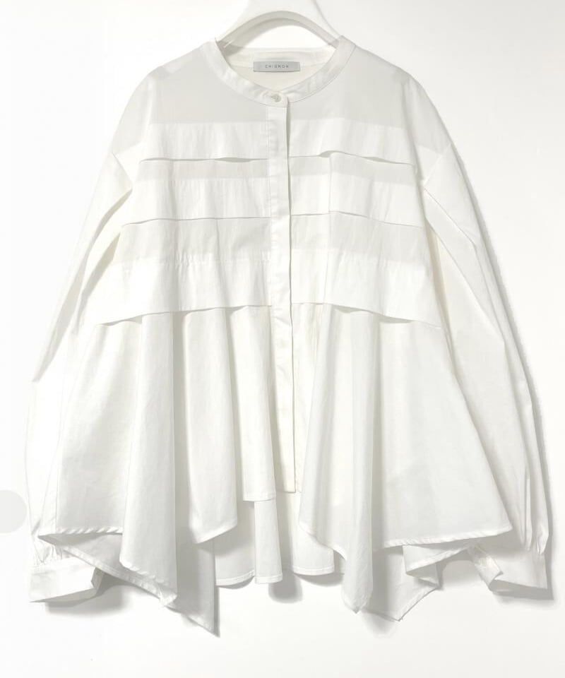 CHIGNON シニオン 24梅春ご予約】 タックデザインブラウス 1236-482K