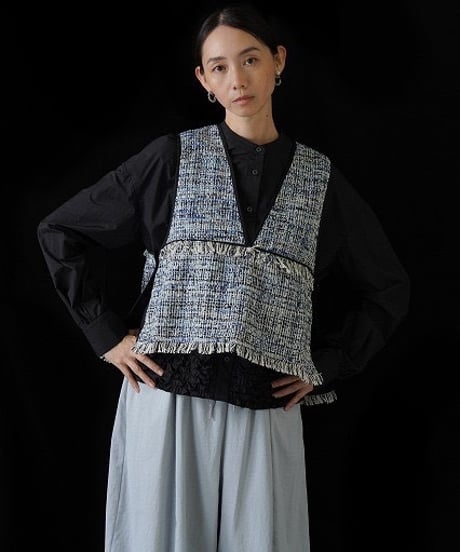 ★オトク早割ご予約★  ヘムフリル shirt  【CYAN tokyo　シアントーキョー　26春ご予約】  610448  2603 b -003