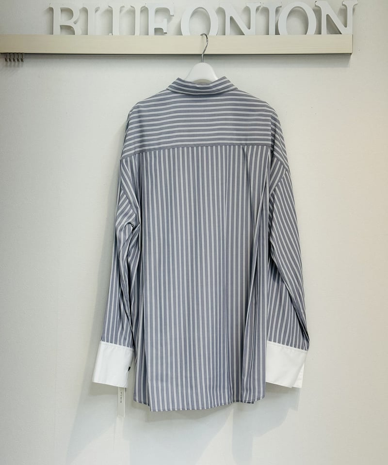 ターンアップスリーブシャツ c52-017ストライプ | BlueOnionStore