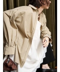 ★シニオン26秋ご予約★  チェックルーズshirt  1964- 012 MK chignon  039-2609