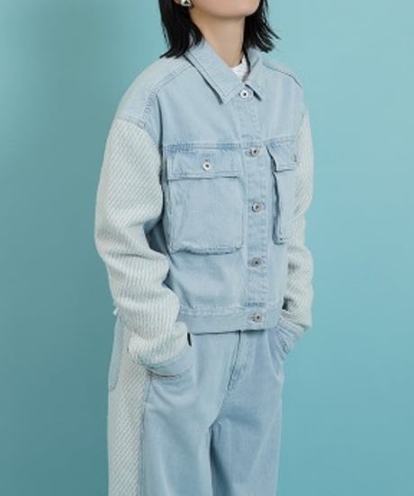 CYAN TOKYO シアントーキョードレープ ポケットデニムZIP ジャケット 20410_shiro.jpg?v=1729844799&