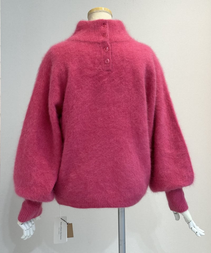 LILLY LYNQUE リリーリン ニット pink knit Lilly Lynque（リリーリン） ウールリブニットセーター【SALE