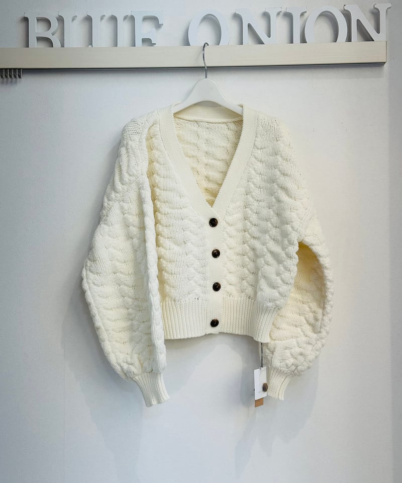 ぽこぽこニットカーディガン 412-85534 | BlueOnionStore 