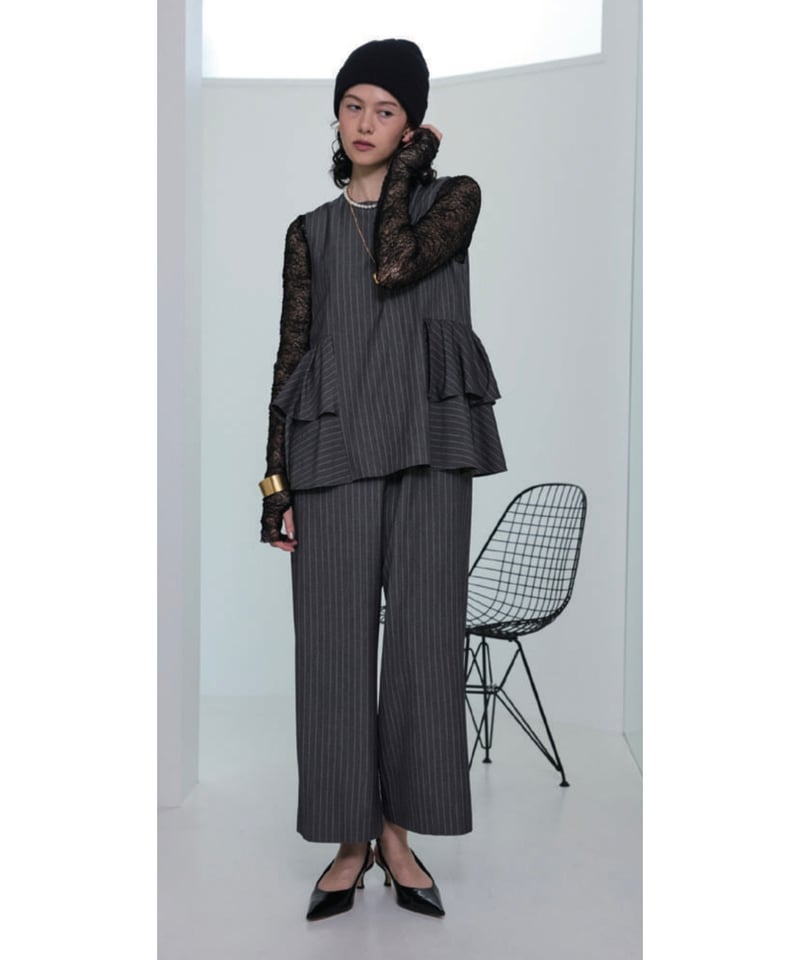 【Mewl 2026 PRE SPRING】ペプラムコンビネゾン　新品未使用品 ペプラムコンビネゾン 【Mewl ミュール 26春ご予約】 M254- 33044 2