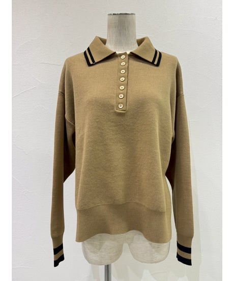 ★オトク早割ご予約★  プレーティングknitポロ  【CYAN tokyo　シアントーキョー　26春ご予約】  610421  2602 b -003