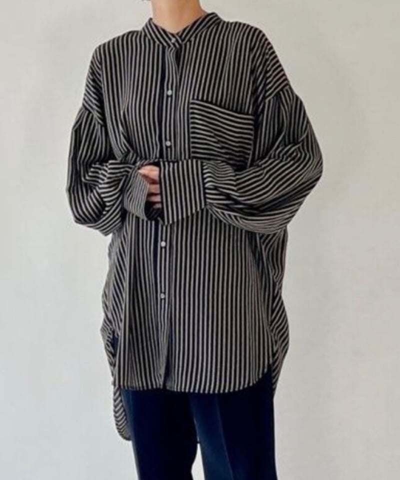 CHIGNON シニオン 22秋冬ご予約】 ストライプオーバーシャツ 1622-462