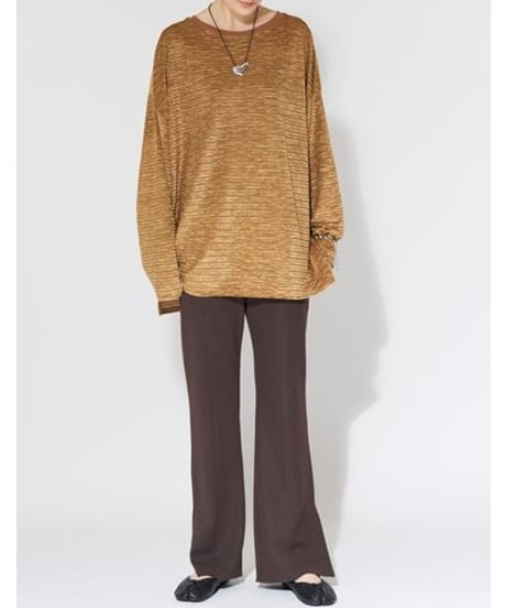 ★シニオン26秋ご予約★   シアーベロアボーダーロンTEE  8964 - 047 KK chignon  039-2608