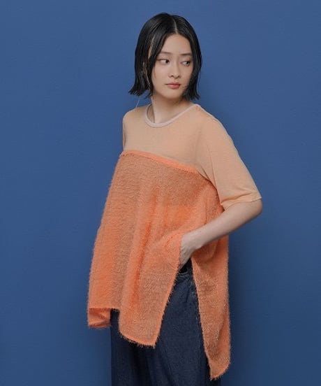 ★オトク早割ご予約★  スクエアヘムフェザーコンビtops   601474 cyantokyo  003-2605