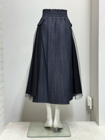 サイドチュールdenimハイウェストスカート 436615 | BlueOnionStore サイドチュールdenimハイウェストスカート 436615 | BlueOnionStore