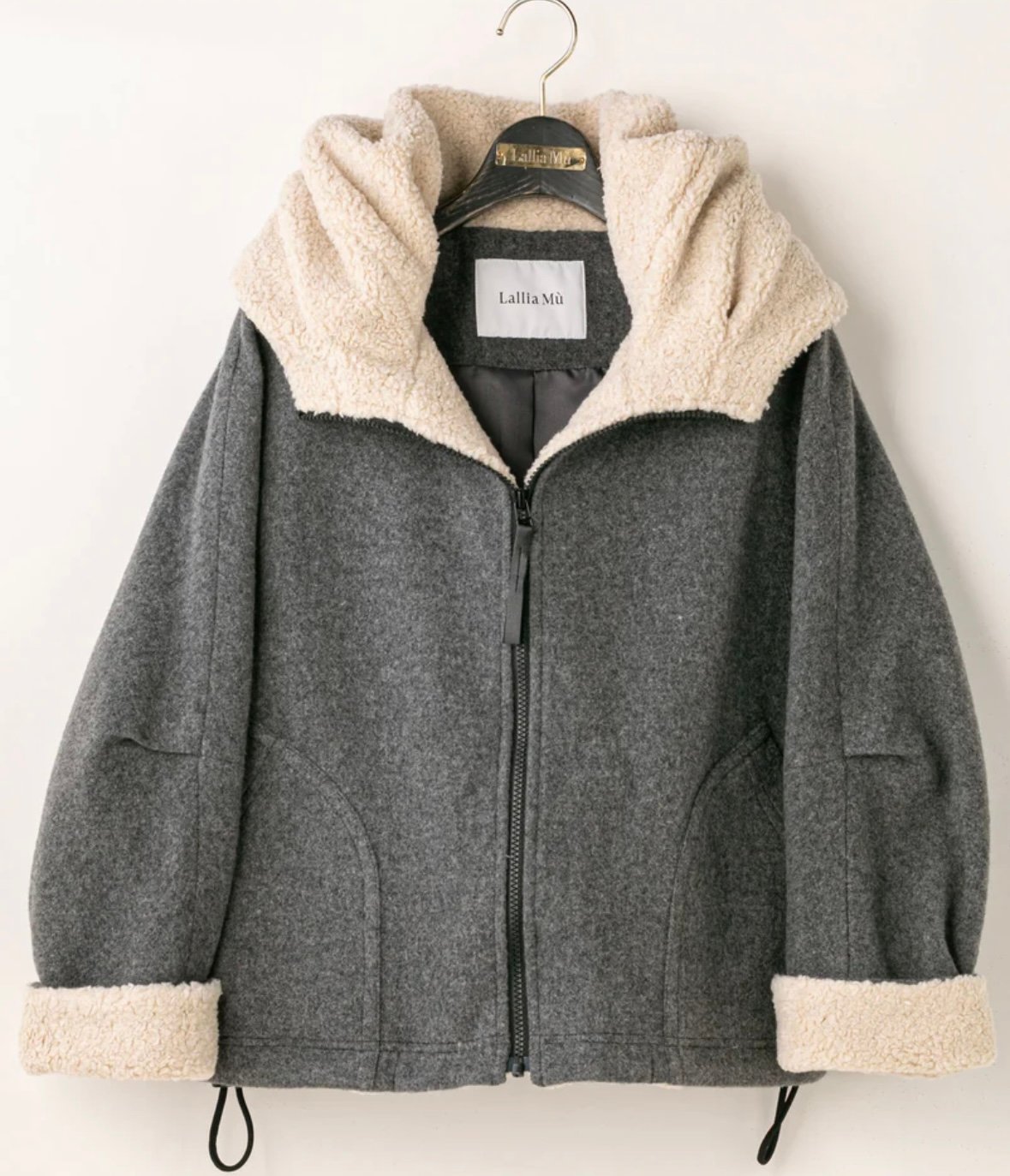 レア✨Lallia Mu ラリアムー フード ショート コート ジャケット 38 fit=scale-down,w=1200