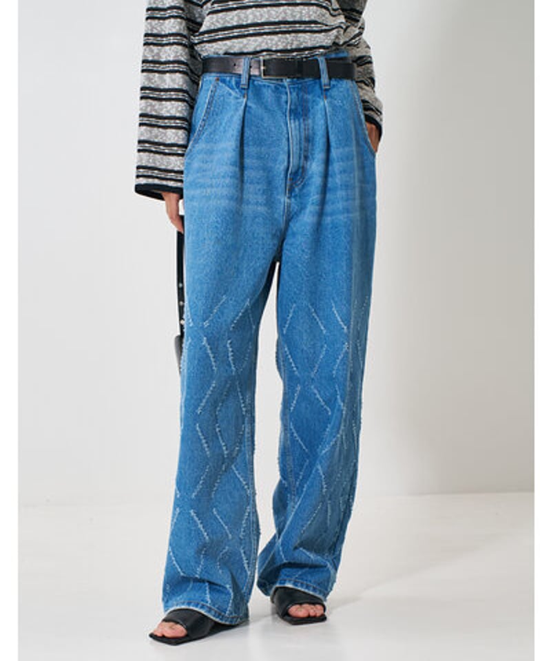 LASER CUT WIDE DENIM 【yenn イエン 25春ご予約】 Y261