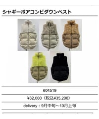 ★オトク早割ご予約★シアントウキョウ★     シャギーボアコンビダウンベスト  604519 cyantokyo  2603 b -009