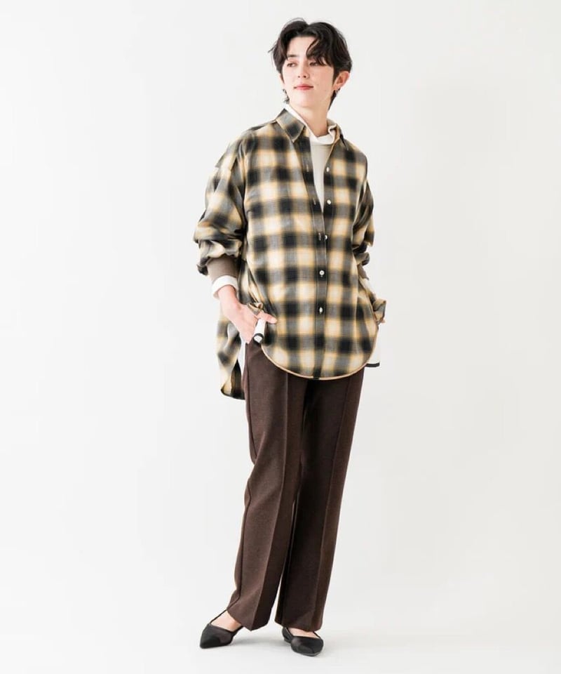 Lallia Mù ラリア・ムー 23冬ご予約】 バックプリーツチェック Lallia Mù ラリア・ムー 23冬ご予約】 バックプリーツチェック