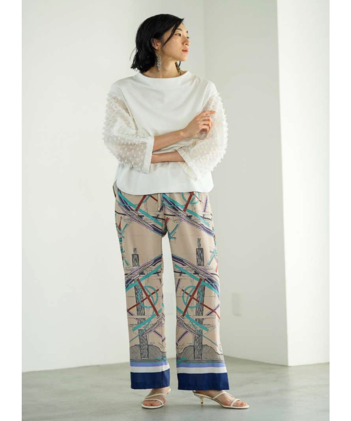 Lallia Mu ボタニカルプリントパンツ36サイズ Lallia Mu ボタニカルプリントパンツ36サイズ Lallia Mu