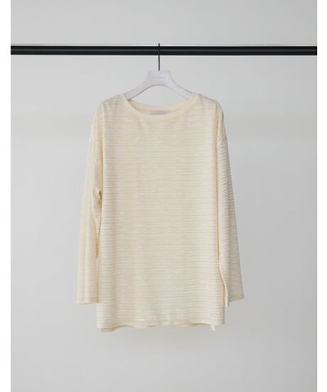 ★シニオン26秋ご予約★   シアーベロアボーダーロンTEE  8964 - 047 KK chignon  039-2608