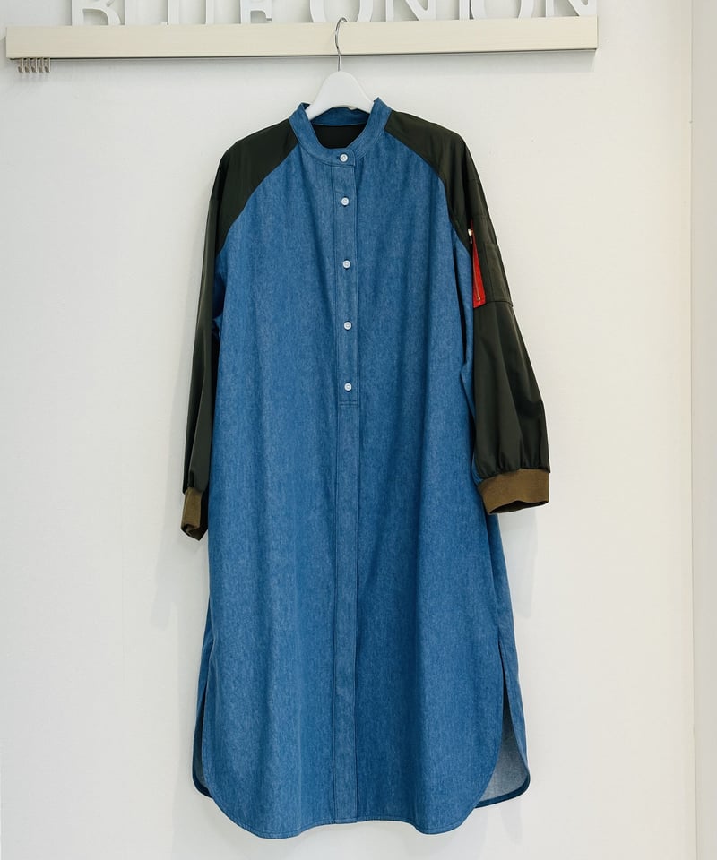 MA-1風ダンガリーシャツワンピース 336118 | BlueOnionStore