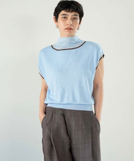 早割オトク【Lallia Mù ラリア・ムー　26春ご予約】  シアーネックスイッチknit　2602b