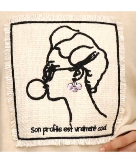 ★オトク早割ご予約★マリードール　　刺繍貼り付け脇タックドルマン袖クルー  19544 maried’or 2609-004