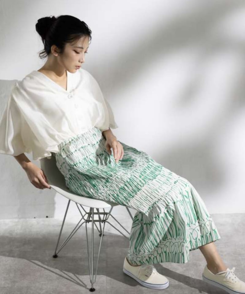 MARGAUX マルゴー 25春ご予約】 shirring skirts MG SK -