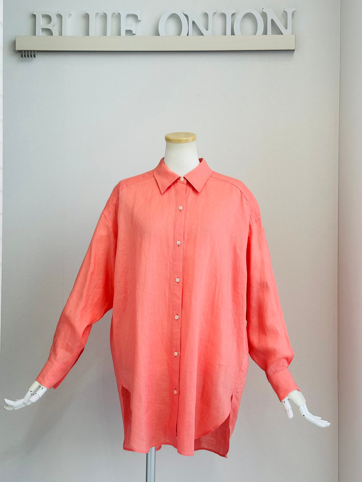 【新品タグ付 】パシオーネ PASSIONE シャツ リネン　麻　サイズM 楽天市場】パシオーネ リネン シャツ レディース ロング 夏 長袖