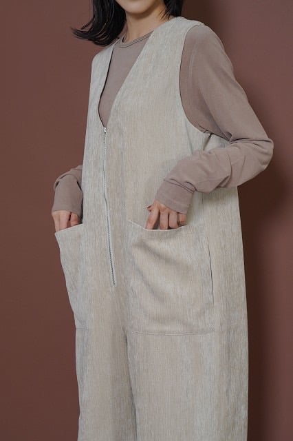 シアントーキョー　サロペット CYAN tokyo シアントーキョー 25秋冬ご予約】 スラブモールBIGポケット