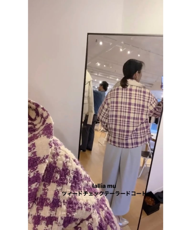 Lallia Mù ラリア・ムー 24秋ご予約】 ツイードチェックテーラード 