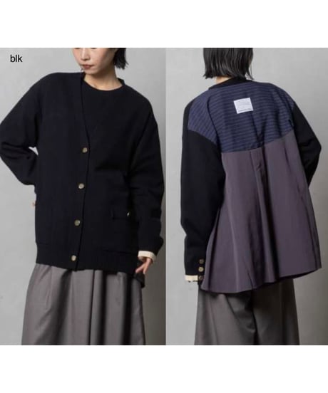 ★オトク早割ご予約★《マルシャルテル》　Knit-combination Cardigan  ZMT 264 KN 322 marechal terre 2609
