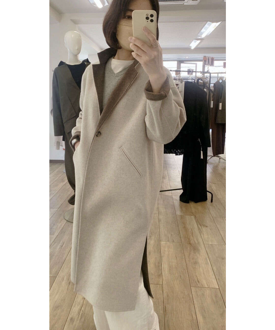 リバー仕立てロングコート 352-84519 | BlueOnionStore スローブイエナ ツータックトラウザー パンツ
