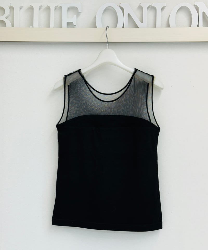 カップ付きtulleシアーtank top 512-85563 | BlueOnion