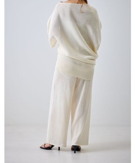 🔹ミュールご予約🔹　ペーパーヤーンニットpants M262- 33082 Mewl 26ss04