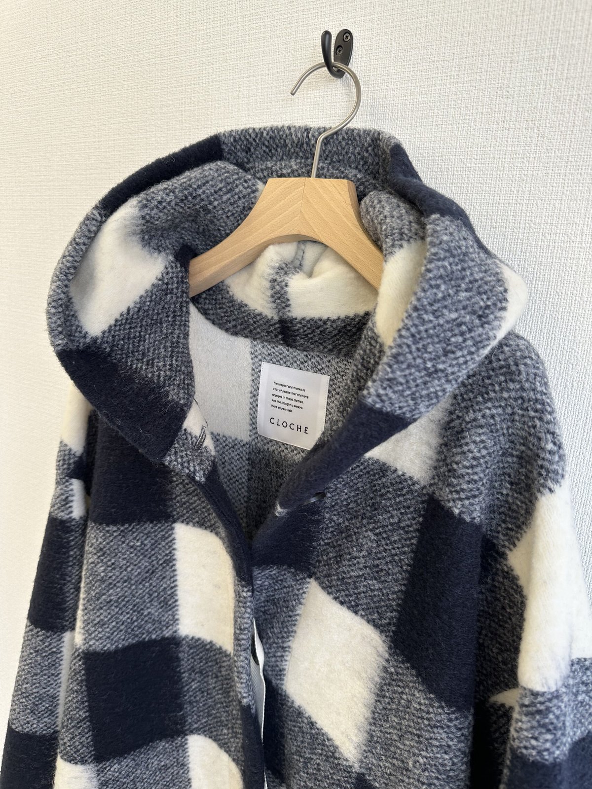 CLOCHE クロッシェ 23秋冬ご予約】 ブロックチェックスライバー CLOCHE クロッシェ 23秋冬ご予約】 ブロックチェックスライバー