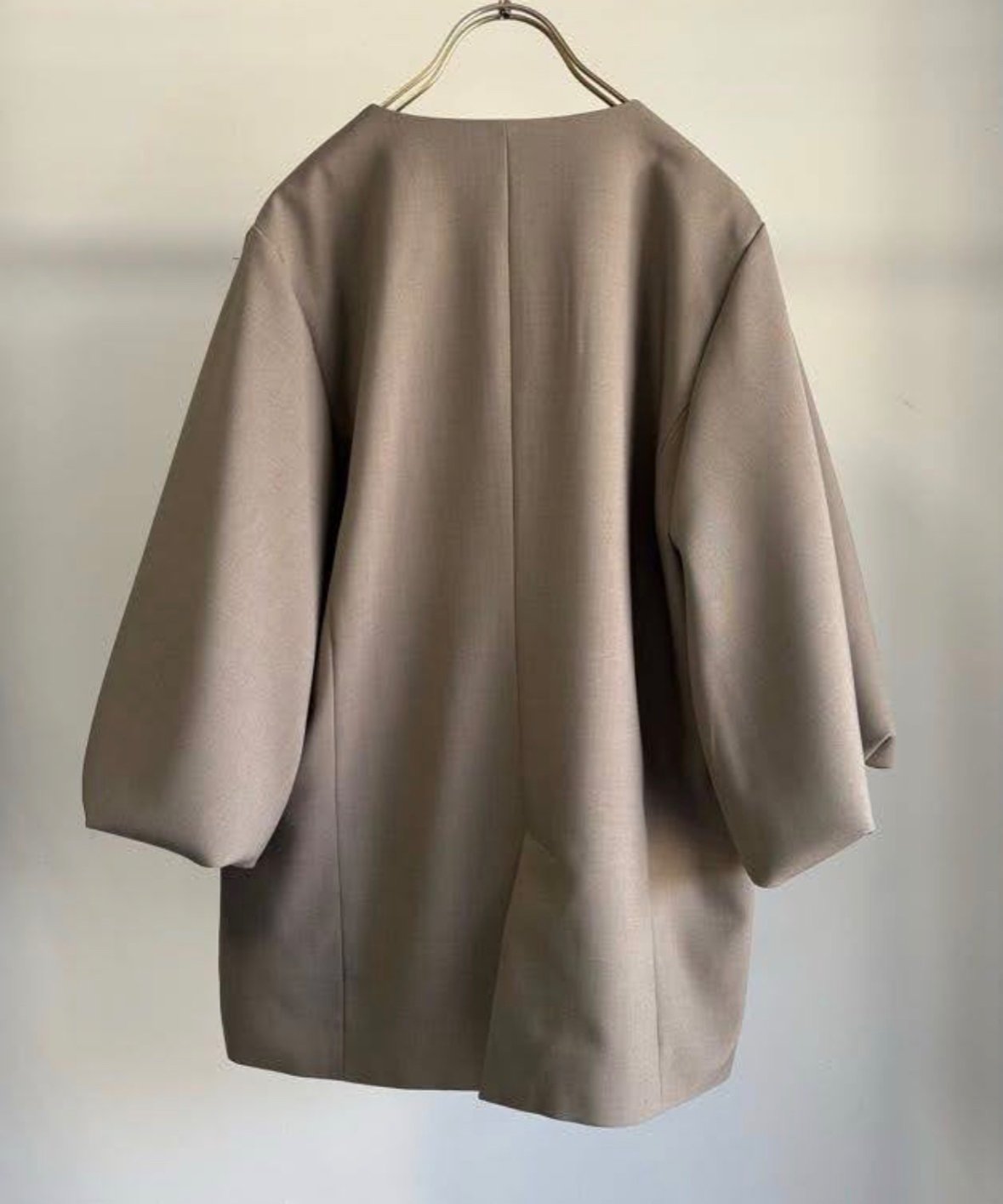 ☆オトク早割ご予約☆マルゴー バルーンスリーブノーカラーjacket