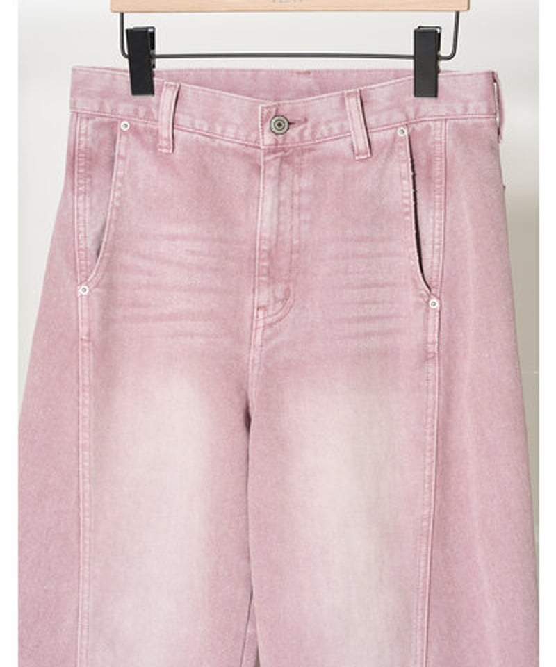 パンツ YENN KNEE TUCK DENIM PINK 36 YENN KNEE TUCK DENIM PINK 36