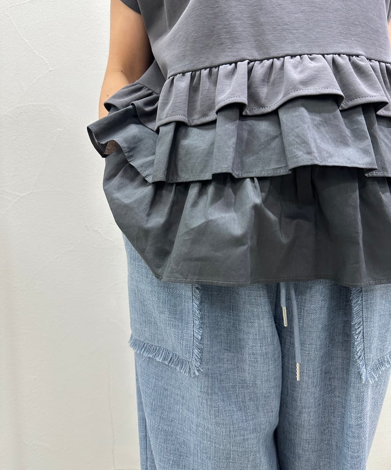 CYAN tokyo シアントーキョー 24春夏ご予約】 フリルレイヤー CYAN tokyo シアントーキョー 24春夏ご予約】 フリルレイヤー