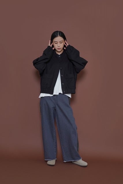 CYAN TOKYO ツイードコンビワイドデニム ライトブルー 36 fit=scale-down,w=1200