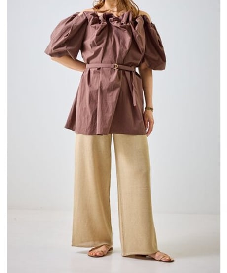 🔹ミュールご予約🔹　ペーパーヤーンニットpants M262- 33082 Mewl 26ss04