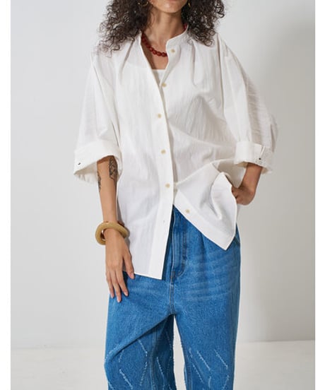 ROUND FORM SHIRT  （setup対応）   【yenn  イエン　25春ご予約】　Y261-11005    2602abc-039