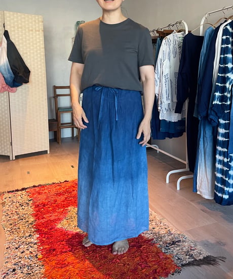 ヘンプロング巻きスカート　グラデーション