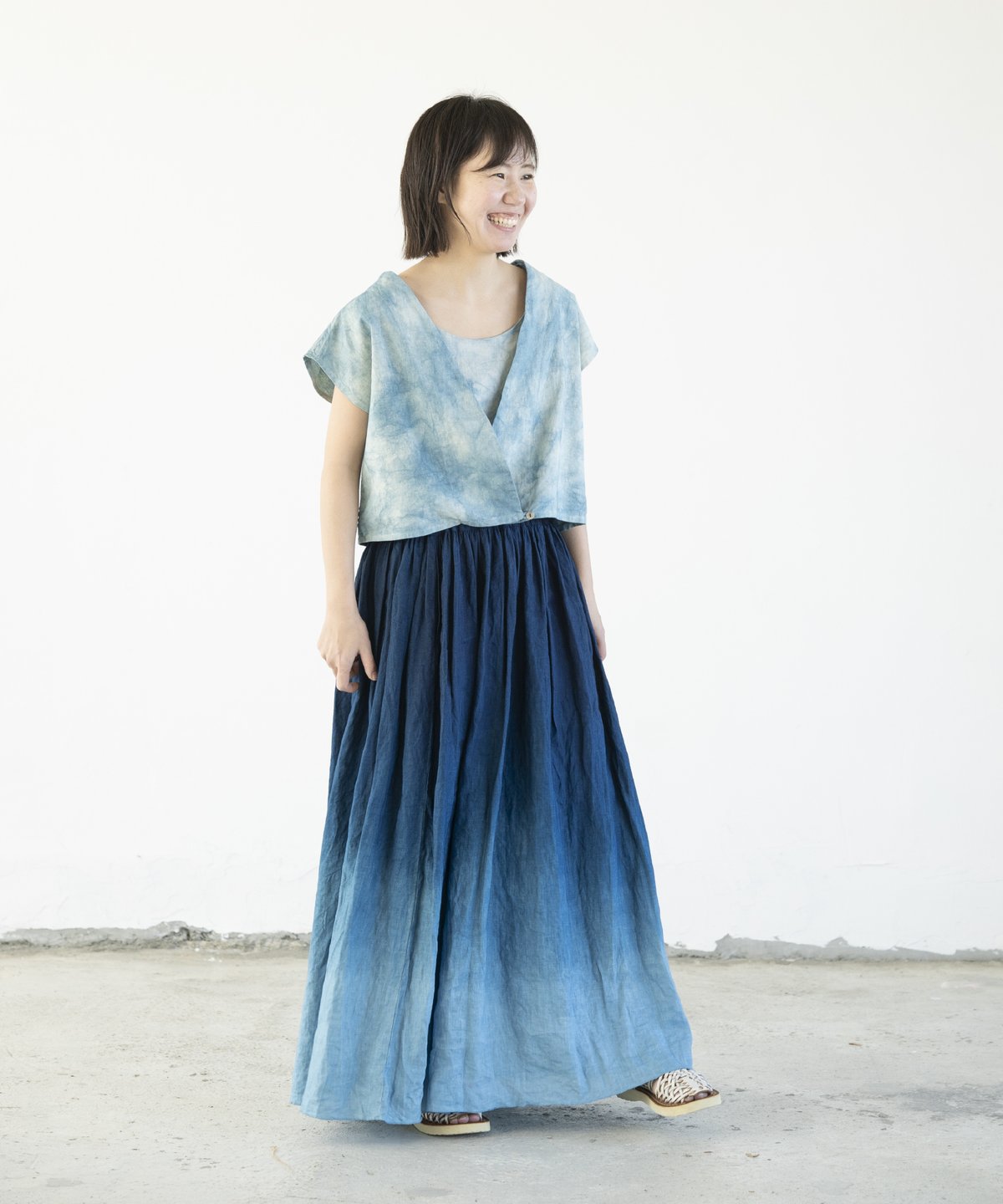 リネン・カシュクールブラウス | 萌蘖/hougetsu