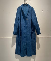 リネンコート　淡藍染