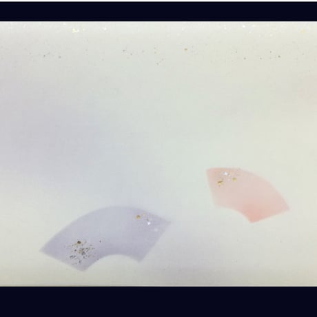 30×100㎝　新鳥の子　ぼかし扇面紋様切箔砂子　1枚売り